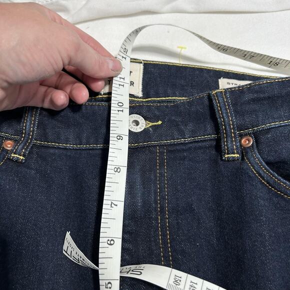 Flint and Tinder Jeans Mens 32x32 Blue Straight Fit Denim Stretch Classic Casual - Picture 8 of 9